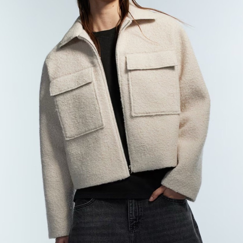 Women's Cream Wool Jacket